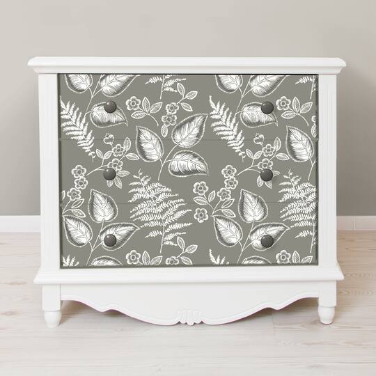 NuWallpaper Gray Foliage Peel & Stick Wallpaper